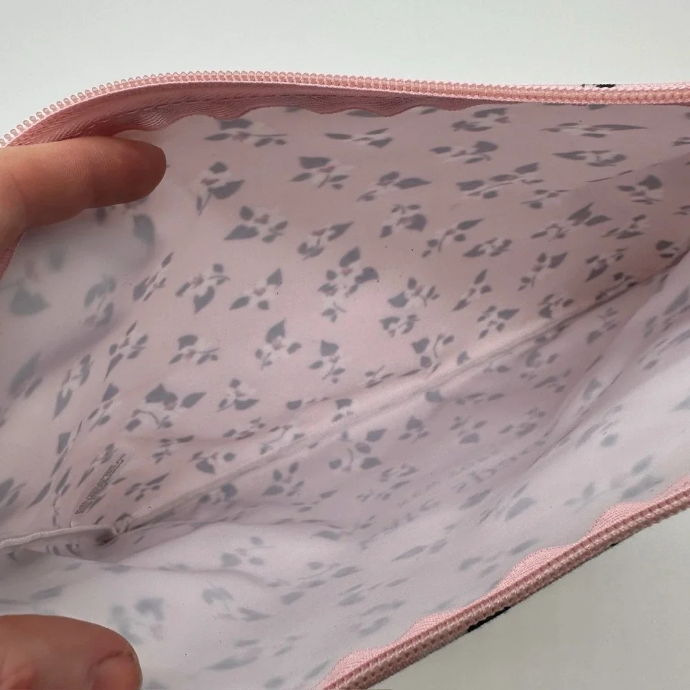 Kate Spade Aster Print Make Up Bag Zip Waterproof Liner Beach Travel Feminine